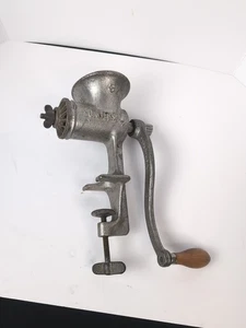 Vintage Gusseisen Universal #3 Lebensmittel Fleischwolf mit Holzgriff - Bild 1 von 4