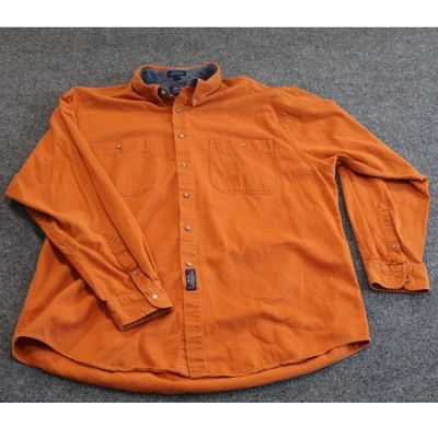 Allen Solly Nottingham England Orange Button Down Shirt Mens XL - Image 1 of 4