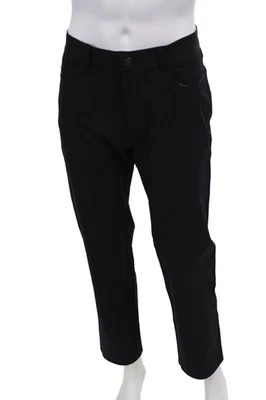 Pantalones Peter Millar para hombre sin cordones con cremallera abotonada negros talla 34 Foto 1 de 4