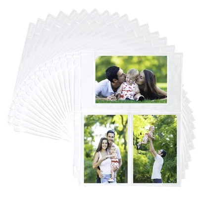 50 Pack Ultra Clear 4x6 Photo Album Pages for 3 Ring Binder, Mixed Format, Ar... - Image 1 of 4