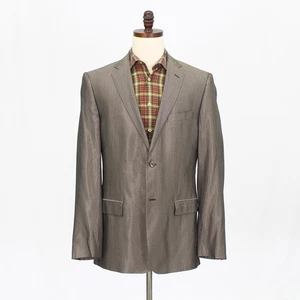 Versace 44L Brown Sport Coat Blazer Jacket Solid 2-Button Wool Blend - Picture 1 of 11