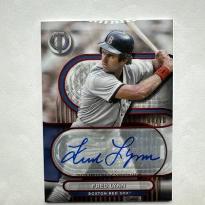 2024 Topps Tribute Fred Lynn  Autograph #4/10 Red Sox - Image 1 of 4