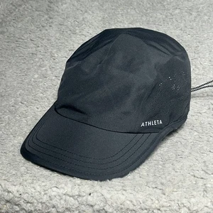 Athleta Hat Cap OSFA Black 5 Panel Ultra Light Running Drawstring~EXCELLENT COND - Picture 1 of 11