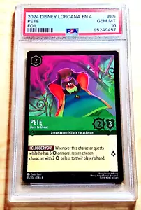 2024 Disney Lorcana Ursula's Return PETE #85 Rare Foil PSA 10 Gem Mint - Picture 1 of 2