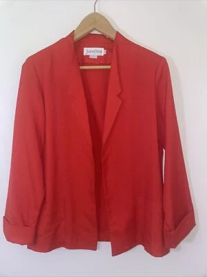 Vintage JOSEPHINE Blazer Size 12 Ruby Red Made In Hong Kong - Image 1 of 3