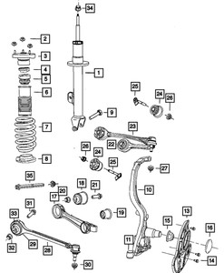 Genuine Chrysler 68064970AB Shock Absorber Genuine Chrysler 68064970AB Shock Absorber