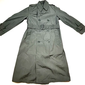 Vintage U.S. Army Jacket Trench Coat Men's 34R Military Green Outdoor Hunt Hike - Picture 1 of 11