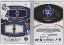 2010-11 Ultimate Collection Duos Jerseys /50 Jean-Sebastien Giguere Dion Phaneuf