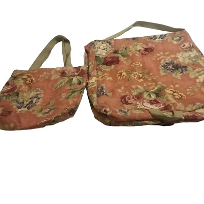 Vtg Gloria Rae Designer Tote/Garment Bag Floral Tapestry Travel Vacation Luggage - Image 1 of 4