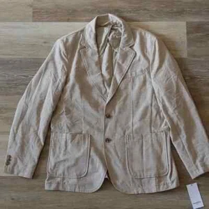 NWT Goodfellow & Co Men's Linen Blend Taupe Blazer Jacket Size L - Picture 1 of 8
