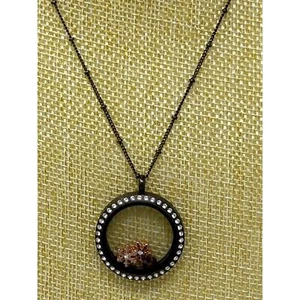 Origami Owl Dark Copper with Rose Gold Snowflake and Head Heart Bead - Picture 1 of 11