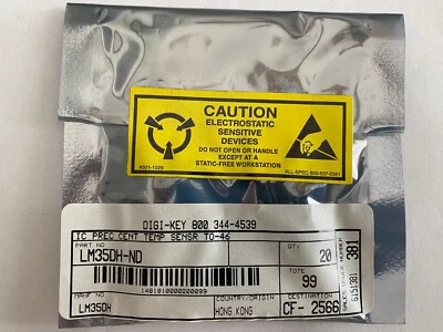 One LM35DH Precision Centigrade Temperature Sensors -55C to 150C TO-46-3 Can - Image 1 of 3