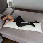 Memory Foam Body Pillow Charcoal Infused Aching Legs Rls Zippered Bamboo Cover