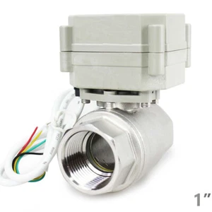 SS304 1" 9V 12V to 24 VAC/DC 5-Wires Normally Closed Motorized Ball Valve - Picture 1 of 7
