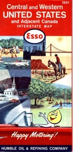 1961 Esso Road Map: Central and Western United States (P1260) NOS - Picture 1 of 1