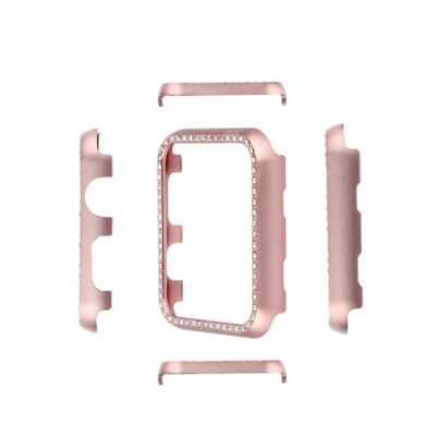 Bling Rhinestones Diamond Aluminum Metal Case for iWatch Series 1 2 3 4 - Image 1 of 4