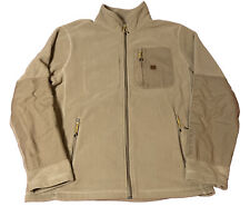 Roark Landfall Fleece Jacket Mens Medium Beige Full Zip - Chest Pocket