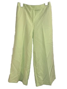 Joie Womens Sz 8 Pants  Gaucho Wide Leg Crop Elastic Back Waist Chartreuse - Picture 1 of 11