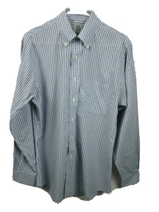 Brooks Brothers Größe 15 Button Down Hemd Herren Langarm blau-weiß kariert - Bild 1 von 6