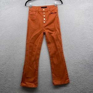 J Brand Womens Jean Orange Lillie Flare Button Up Pockets High Rise Size 25 - Picture 1 of 14