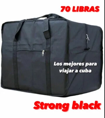 Maletin Gusano Cuba fuerte viaje Duffle Cargo Bag 50-70 LIBRA Strong Black