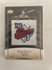 2007 UD PREMIER STITCHINGS BABE RUTH GOLD VERSION PATCH 08/35 JERSEY NY YANKEES