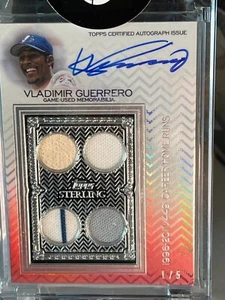 2021 Topps Sterling Sterling Swings Relic Autographs Red #SWARVG Vladimir Guerre - Picture 1 of 3