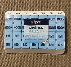 Apex Medi Tray Pill Organizer 7 Days Planner 4 Dose 28 Compartments - Picture 1 of 8