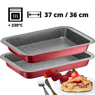 Backblech Backform Kuchenform Blechkuchen Backofenblech Blech 36x23 / 37x25 cm - Bild 1 von 4