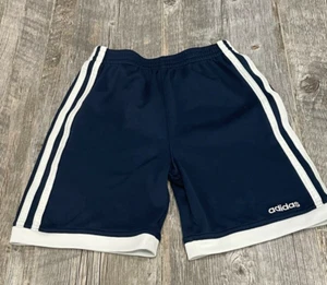 Little Boy (sz4) Adidas Three Stripe Mesh Shorts in Navy Blue and White - Picture 1 of 5