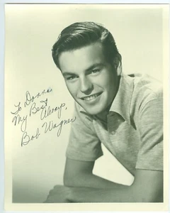 Frühe 50er Jahre junger Bob (Robert) Wagner, signiertes & beschriftetes 8x10 Foto - Bild 1 von 3