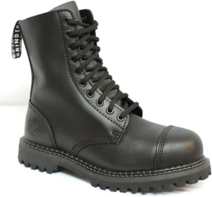 Grinders Stag CS schwarze Stiefel Sicherheit Stahlkappe 10 Ösen Loch Militär Punk UK - Bild 1 von 7