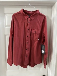 Backcountry Barberry Rot Flanell Hemd Knopfleiste Langarm Herren XL Neu - Bild 1 von 11