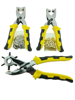 Revolverlochzange Set Druckknopfzange Lochzange Revolverzange Ösenzange 128tlg - Bild 1 von 3