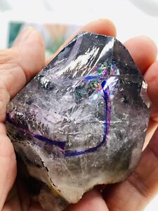 RARE DT Herkimer Diamond Crystals Enhydro GEM &four moving water droplets 156g