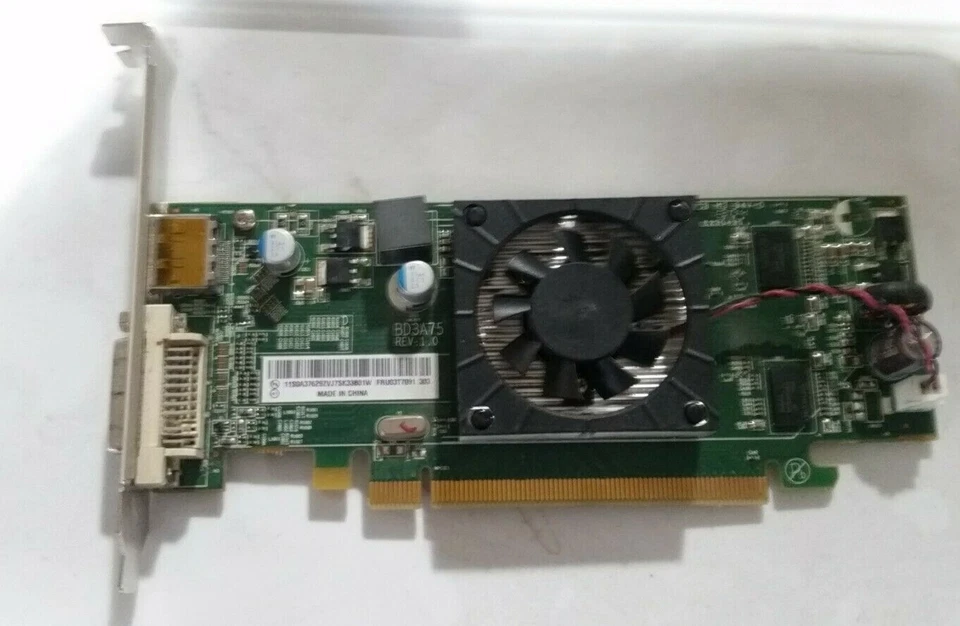 IBM Lenovo 3T7091 AMD Radeon HD 7450 1GB GDDR3 DVI DisplayPort Video Card - Image 1 of 3