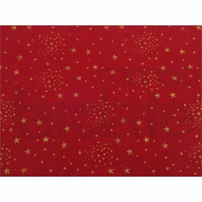 Pannolenci Colore Rosso Scuro Con Stelle Glitter Oro Foglio Di Cm 30x40 X 1 Mm • 1.21€