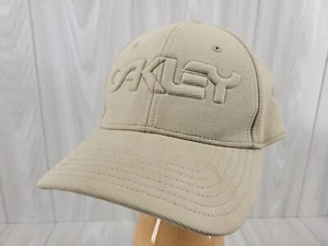 Distressed Tan Oakley Hat One Size Flex FIT L/XL Raised LOGO - Picture 1 of 17