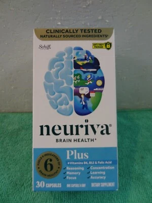 Cápsulas de rendimiento cerebral de acción rápida Neuriva Plus - 30 unidades exp - 09/2026+ Foto 1 de 4