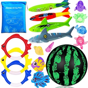 16Pcs Diving Pool Toys for Kids Ages 3-12,Summer Fun Swim Games Sinking Set,Unde - Picture 1 of 12