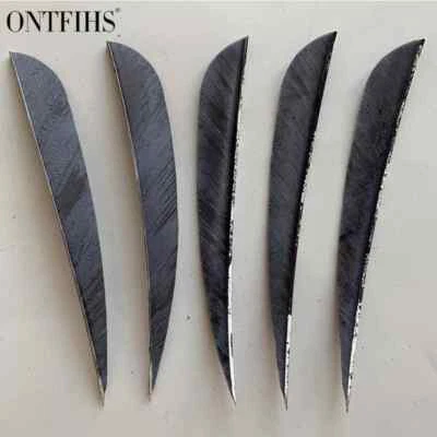 50 Pcs ONTFIHS New 5‘’ Parabolic Archery Plumage Ink Painting Arrow Feathers - Image 1 of 4