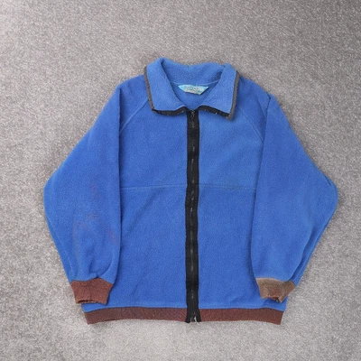 VTG Woolrich Teton Fleece Made in USA Large Blue Long Sleeve Full Zip Jacket - Image 1 of 4