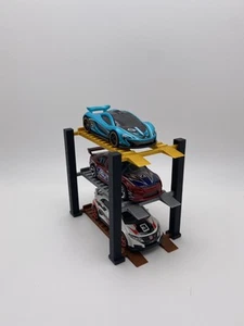 Mystery Model 1:64 Scale Hotwheels Diecast Matchbox 4 Post Lift Display - Picture 1 of 5