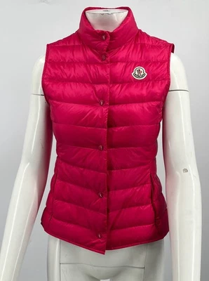 Moncler девочки Liane Gilet розовый канал выстеганный пуховик жилет sz 14 - Изображение 1 из 4