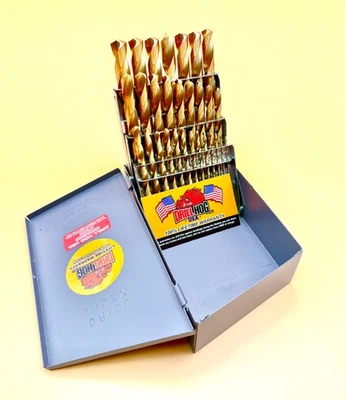 29 Pc Drill Bit Set 1/16" to 1/2" Reduced Shank Drill Hog® Lifetime Warranty - Image 1 of 4