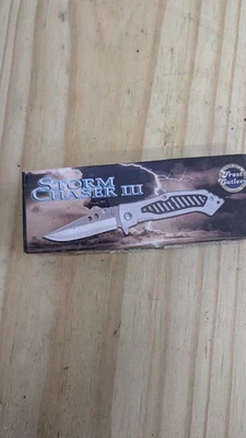 Cuchillo plegable táctico plateado 18-976S FROST CUTLERY Storm Chaser III Foto 1 de 3