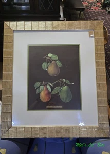 George Brookshaw Botanical Prints Feat. Summer Fruits in Gold Faux Bamboo Frame - Picture 1 of 5