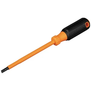 Klein Tool 1000V Insulated Screwdriver 1/4-Inch Cabinet Tip 6-Inch Shank - Picture 1 of 4