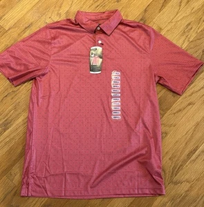 GREG NORMAN Men’s PERFORMANCE POLO SHIRT~Small~S/S Polyester UPF 30 Barn RED NWT - Picture 1 of 6