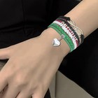 Gaza Free Palestinian Wristband Braided Wrist Band Palestine Flag Bracelet~